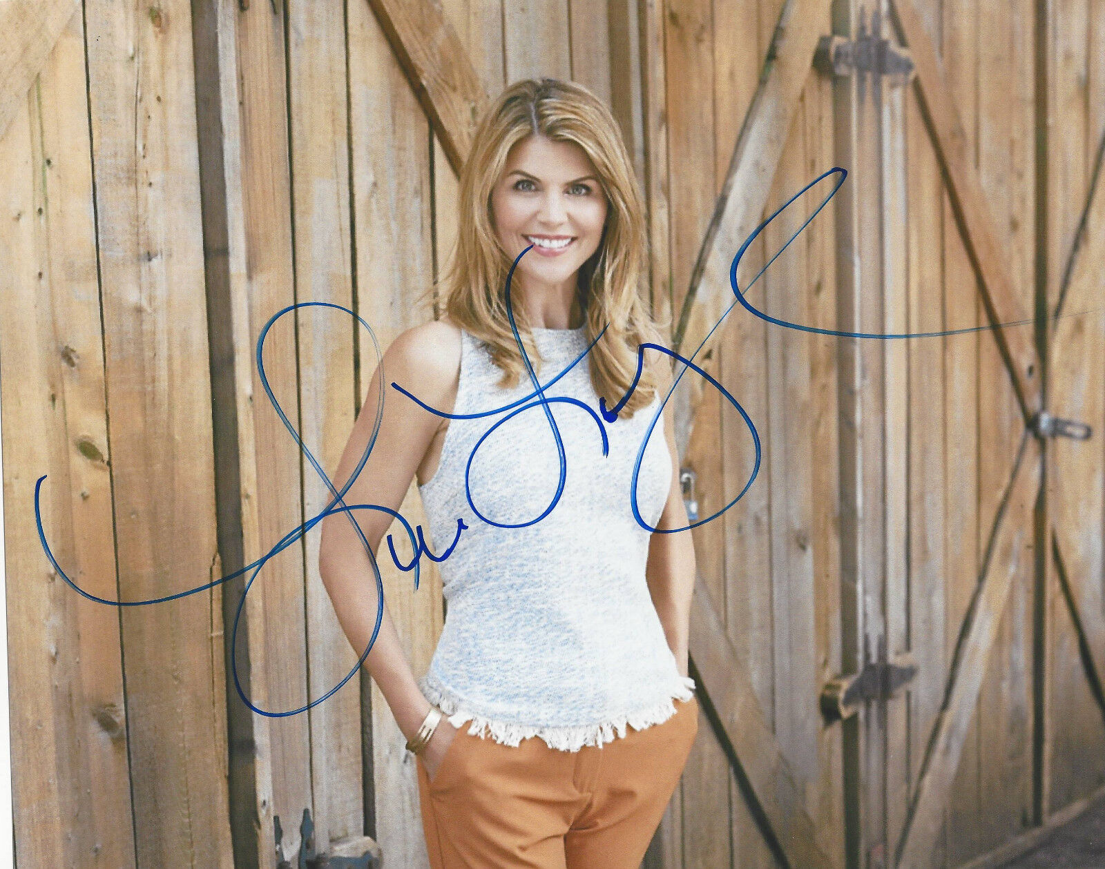 LORI LOUGHLIN SIGNED AUTHENTIC FULL HOUSE REBECCA 8X10 Photo Poster painting C w/COA ACTRESS