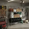 [US Local Warehouse] 5 Tier Wire Storage Rack with Wheels Garage Shelving Each Layer Support 250KG Shelving Units 70.87x59.76x23.98in for Warehouse Hospital Commercial Space