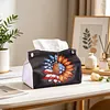 DIY PU Diamond Painting Tissue Box Kit Desktop Tissue Holder with Rhinestone Diamond Desk Decorative Tissue Box for Adults Desktop Storage Organizer (Sunflower)