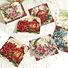 6pcs Poinsettia Xmas DIY Diamond Painting Cards Art 15x15cm for Adults