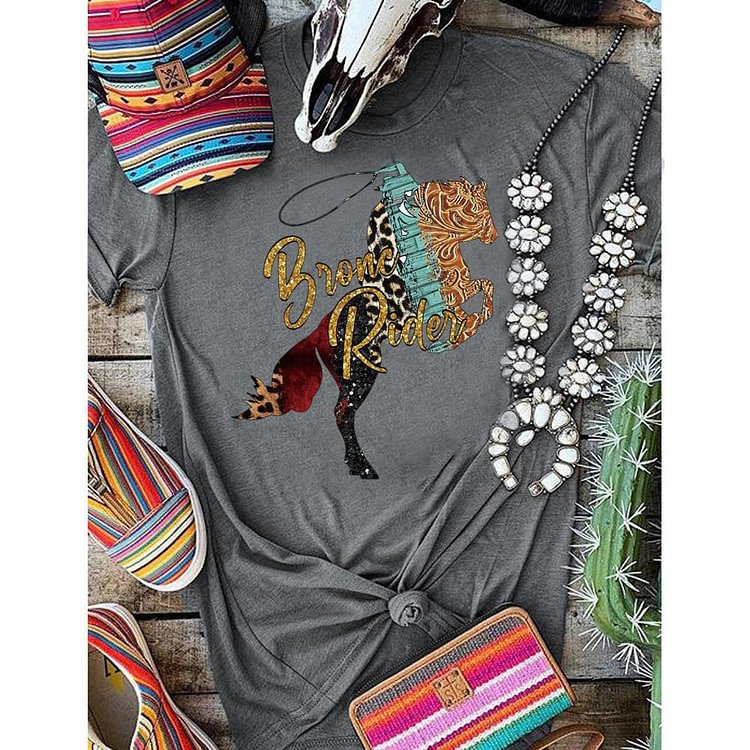 ANB - Western Bronc Rider Retro Tee-05664