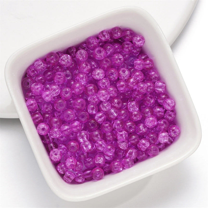 50 PCS/Package Diameter 10mm Diameter 4mm Diameter 8mm Glass Solid Color Jewelry Accessories