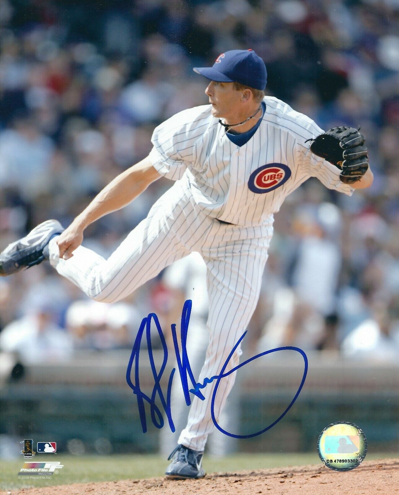 Signed 8x10 BOBBY HOWRY Chicago Cubs Autographed Photo Poster painting - COA