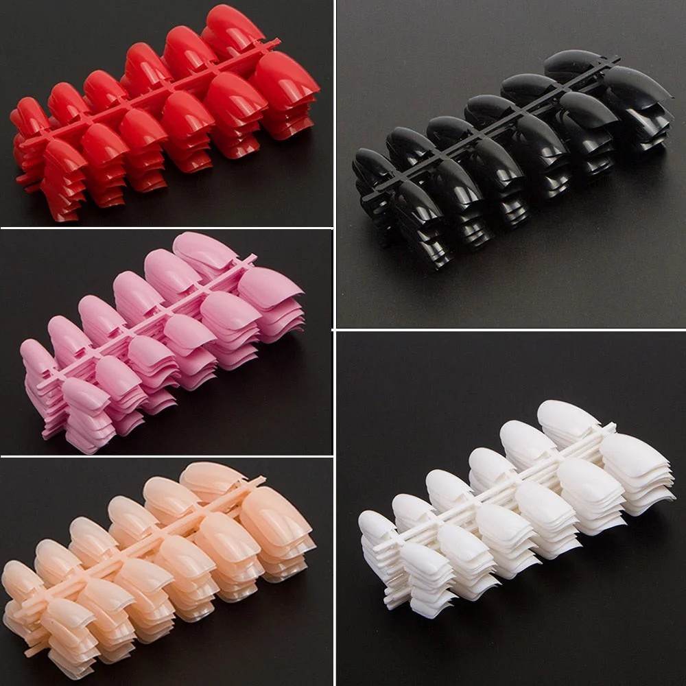 600pcs/pack Full Cover Acrylic Nail Tips Square Shape False Nail Tips 10 Sizes Short Faux Ongles Fake Nails For Nail Art Designs-Nail Inspo