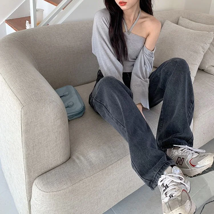 High-Waist Straight Leg Jeans YP2140