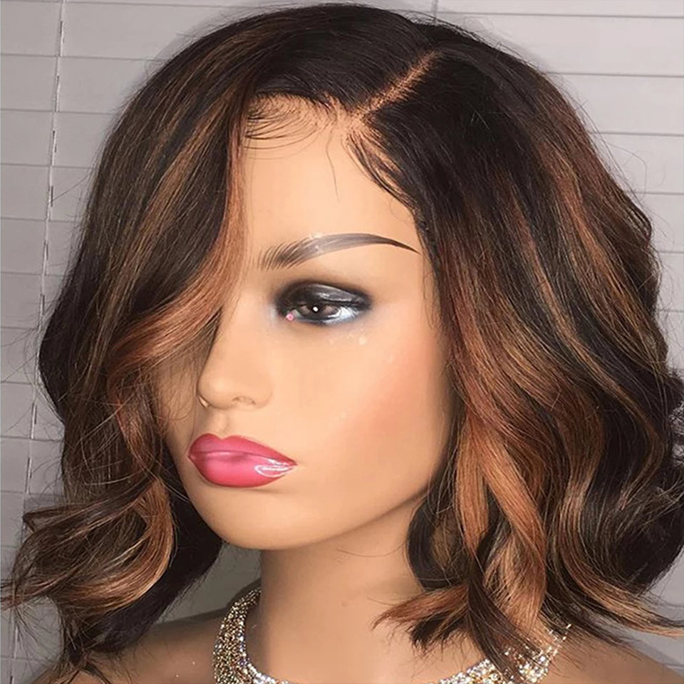 Highlight 1B/30 Loose Deep Wave Bob Wig 13×4 Lace Wig 180% Density