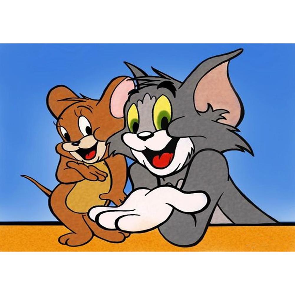 

30*40CM - Tom And Jerry - Round Drill Diamond Painting, 501 Original