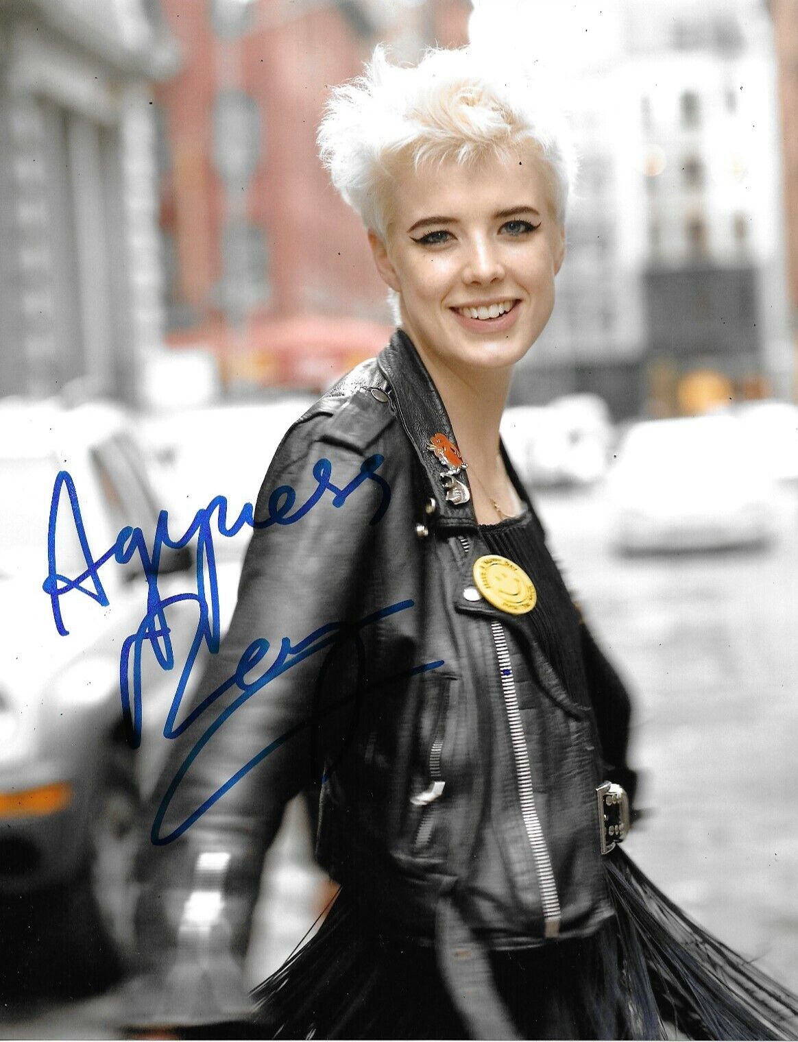 Agyness Deyn Signed 10x8 Photo Poster painting AFTAL