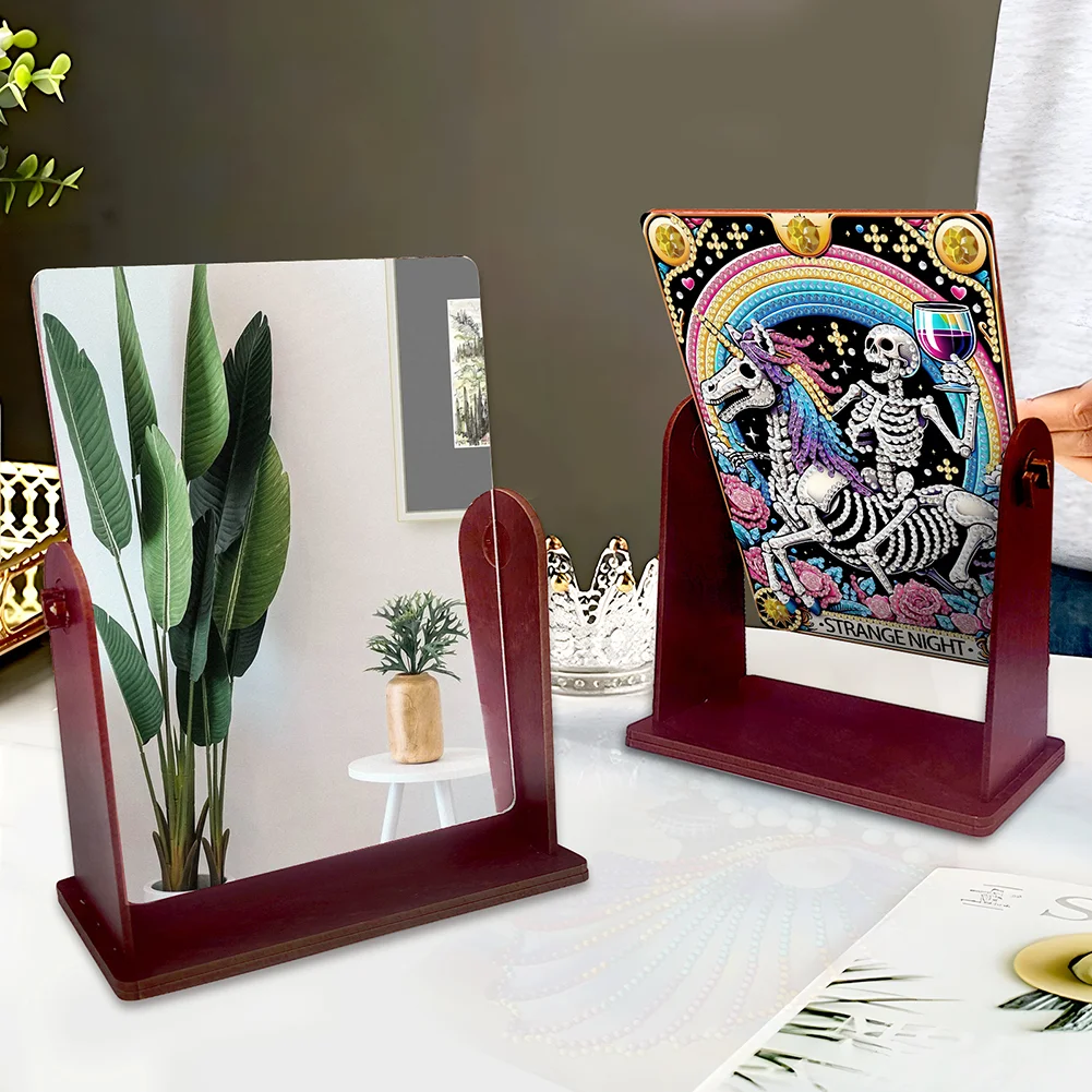 Skull Unicorn Special Shape Diamond Painting Mirror Table Top Diamond Mirror Kit