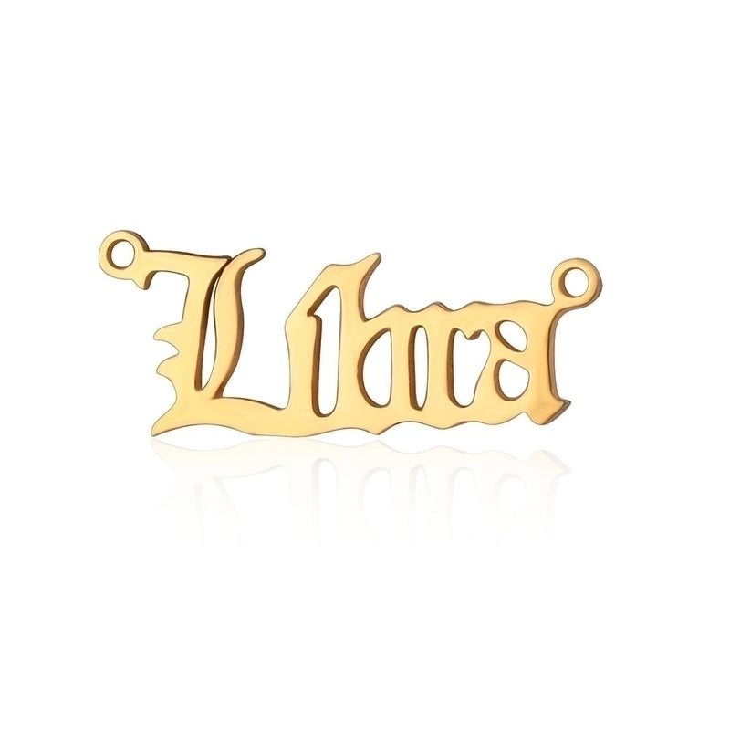 5 Pieces Stainless Steel 18K Gold Plated Letter