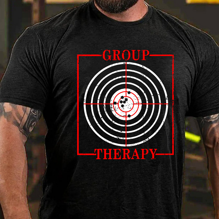 Group Therapy Gun Target Shooting Funny T-shirt