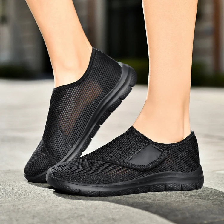 Wide Width Pain Relief Diabetic Shoes, Adjustable Closure Hands-Free  Stunahome.com