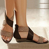 Women's Casual Colorblock Woven Sandals