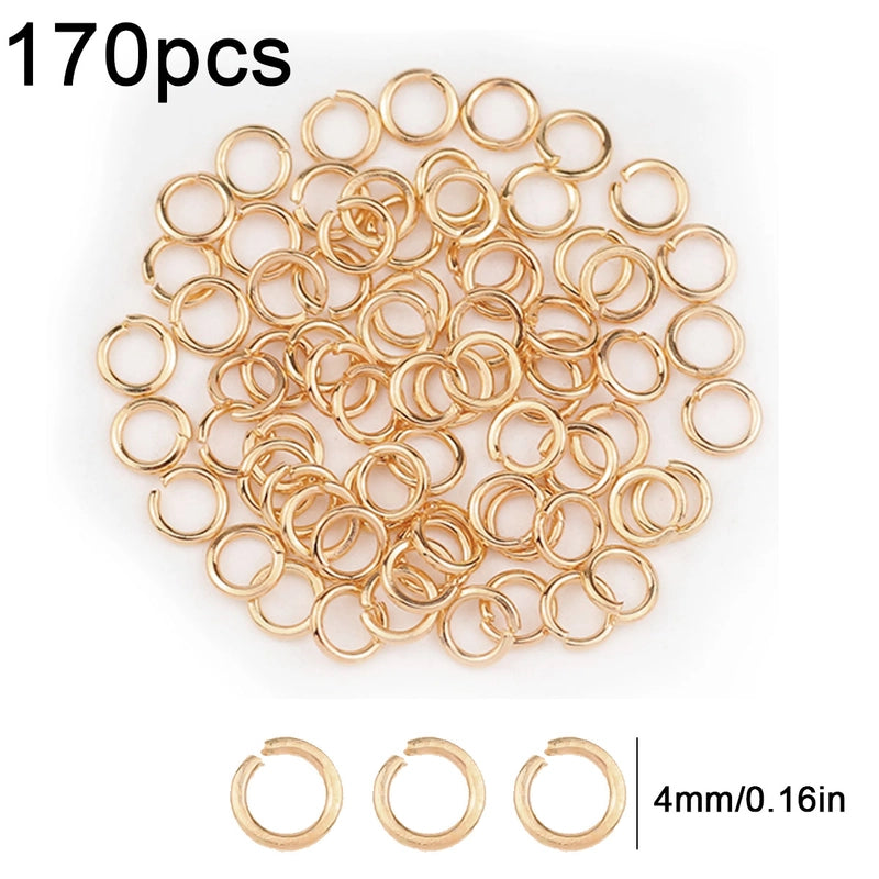 1 Set Diameter 3mm Diameter 4mm Diameter 5mm Alloy Solid Color Open Jump Rings Jewelry Accessories