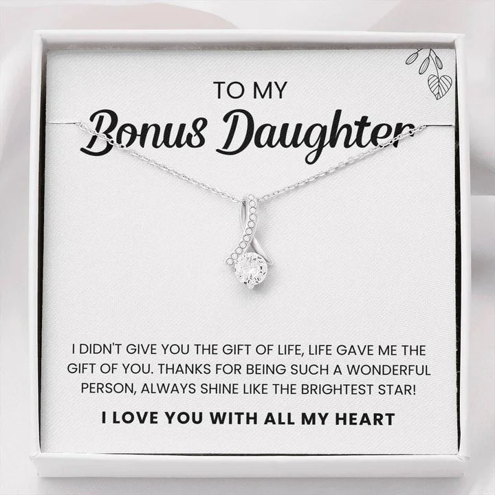 To My Bonus Daughter | Shine Like The Brightest Star | Necklace