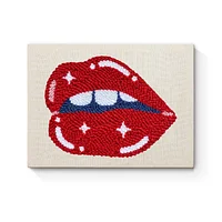 Lips with Tongue - Punch Needle