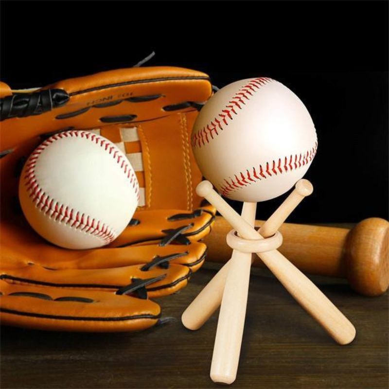 Unique Gift Wooden Baseball Stand Display Holder