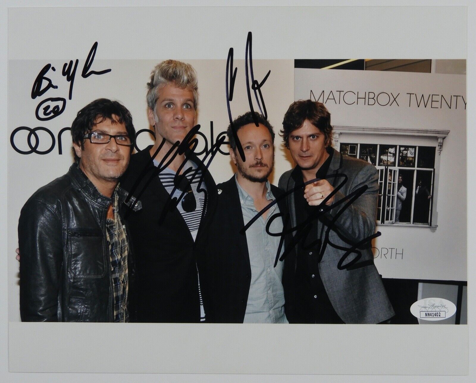 Matchbox Twenty 20 Full Band Signed Autograph JSA COA Photo Poster painting Rob Thomas +