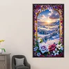 (40*70cm)Snow Scenery - Round AB Drill Diamond Painting