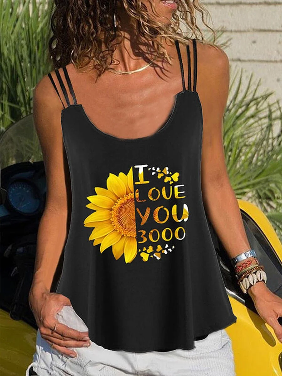 I Love You 3000  Sunflower Tank Top