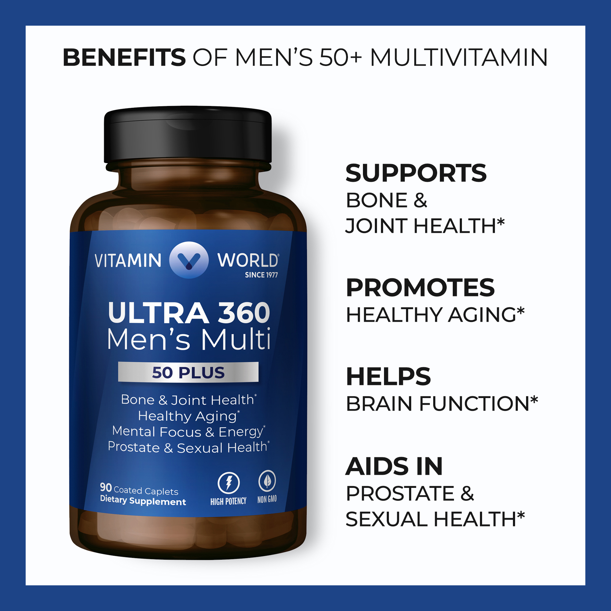 ULTRA 360 Multivitamin for Men 50 Vitamin World