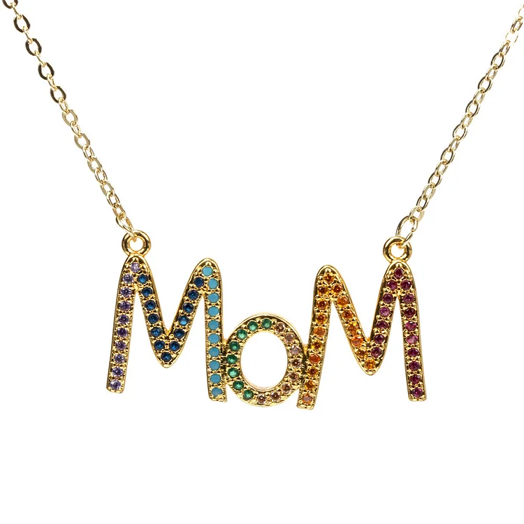 Mother's Day Gift | MOM Copper Plated Zircon Necklace KERENTILA