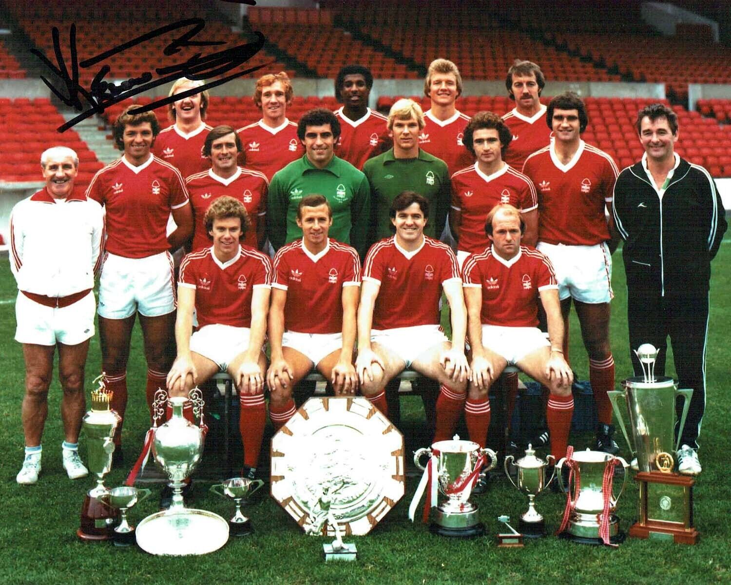 Kenny BURNS SIGNED Autograph 10x8 Photo Poster painting AFTAL COA Nottingham Forest Euro Cup