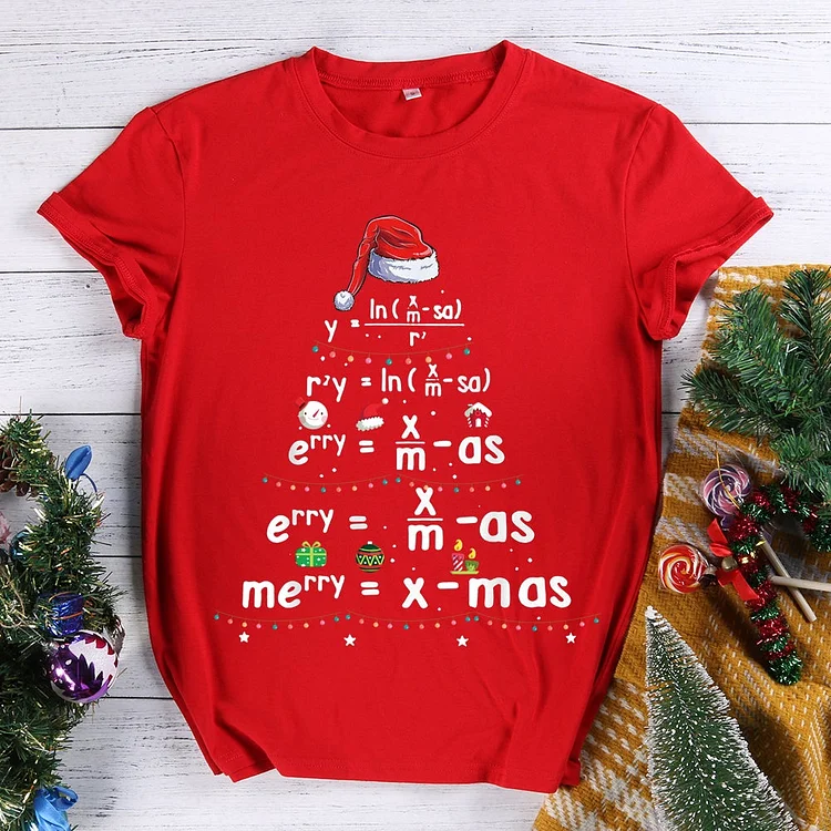 Math Science Teacher Christmas  T-Shirt-011126