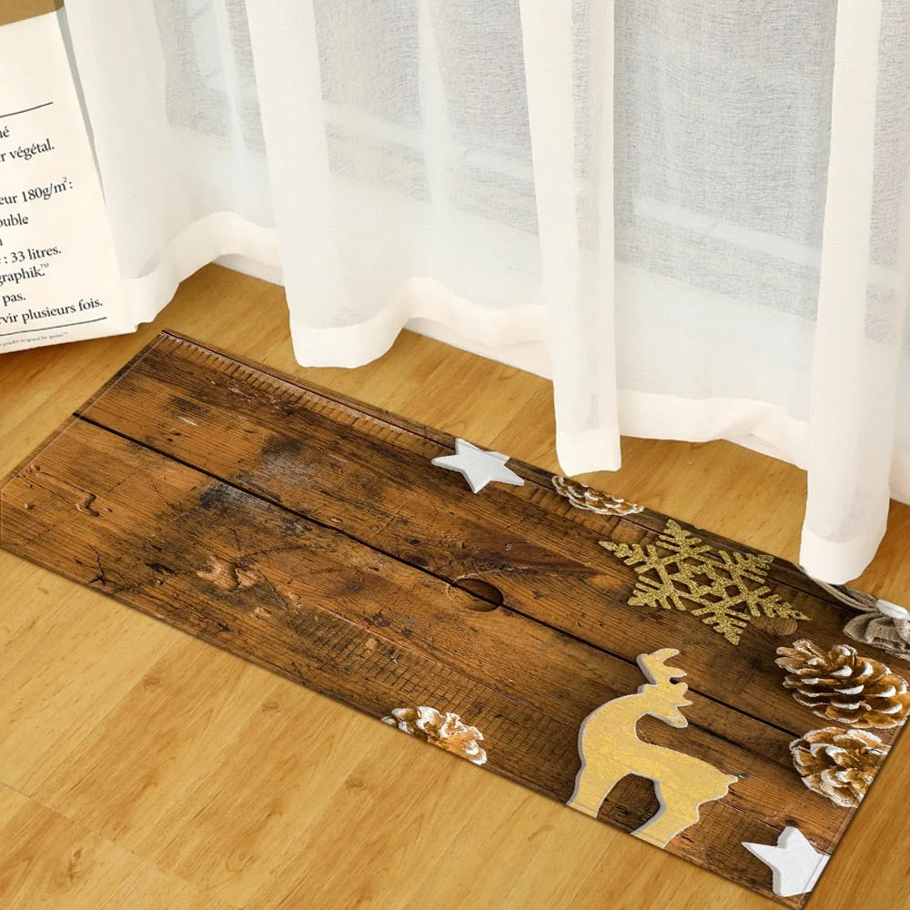 Nordic Kitchen Carpet Bedroom Doormat Entrance Home Hallway Floor Mat 3D Landscape Pattern Bathroom Anti-Slip Absorb Water Rug