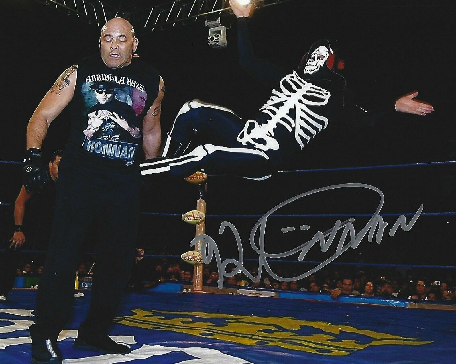 Konnan Signed 8x10 Photo Poster painting Autograph WCW AAA Lucha Libre Picture w/ La Parka RIP