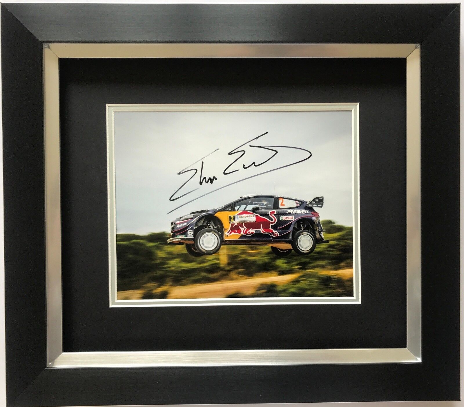 ELFYN EVANS HAND SIGNED FRAMED Photo Poster painting DISPLAY FORD FIESTA RALLY 6.