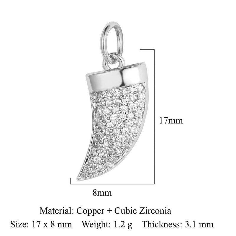 3 Pieces Copper Zircon 18K Gold Plated Pentagram Heart Shape