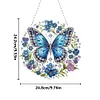 (US Only)2D Flat DIY Butterfly Diamond Art Pendant Window Hanging Art for Home Decor