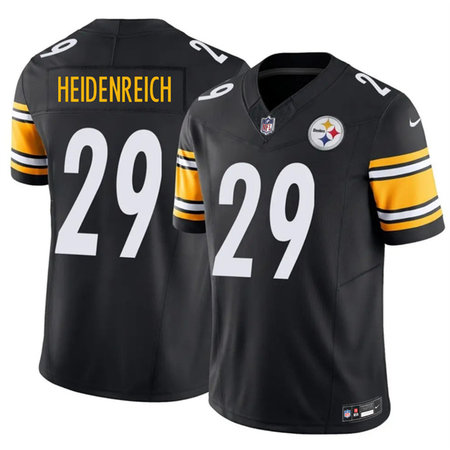Youth Pittsburgh Steelers #29 Eli Heidenreich Black 2026 NFL Draft Vapor F.U.S.E. Limited Jersey