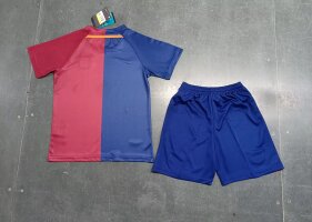 Retro 08/09 Barcelona Home Kids Kit Football Jersey Thai Quality