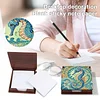 Wooden DIY Seahorse Diamond Painting Kit Note Box with 160 Papers for Office