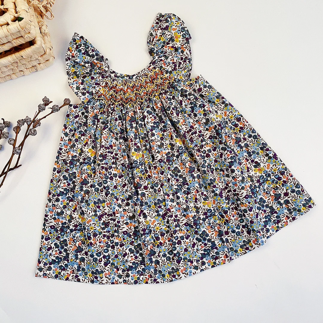 Baby Girls Dresses 2021 Ins European & America Toddler Kids Girl Dress Brand Cotton Summer Linen Clothings Princess Girl Clothes