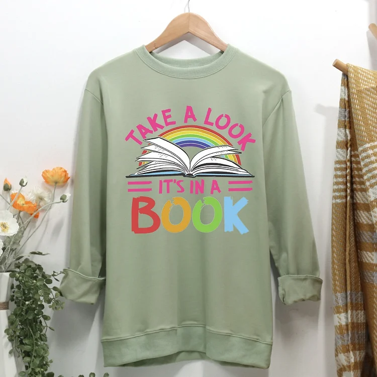 Take a Look It's in a Book Women Casual Sweatshirt