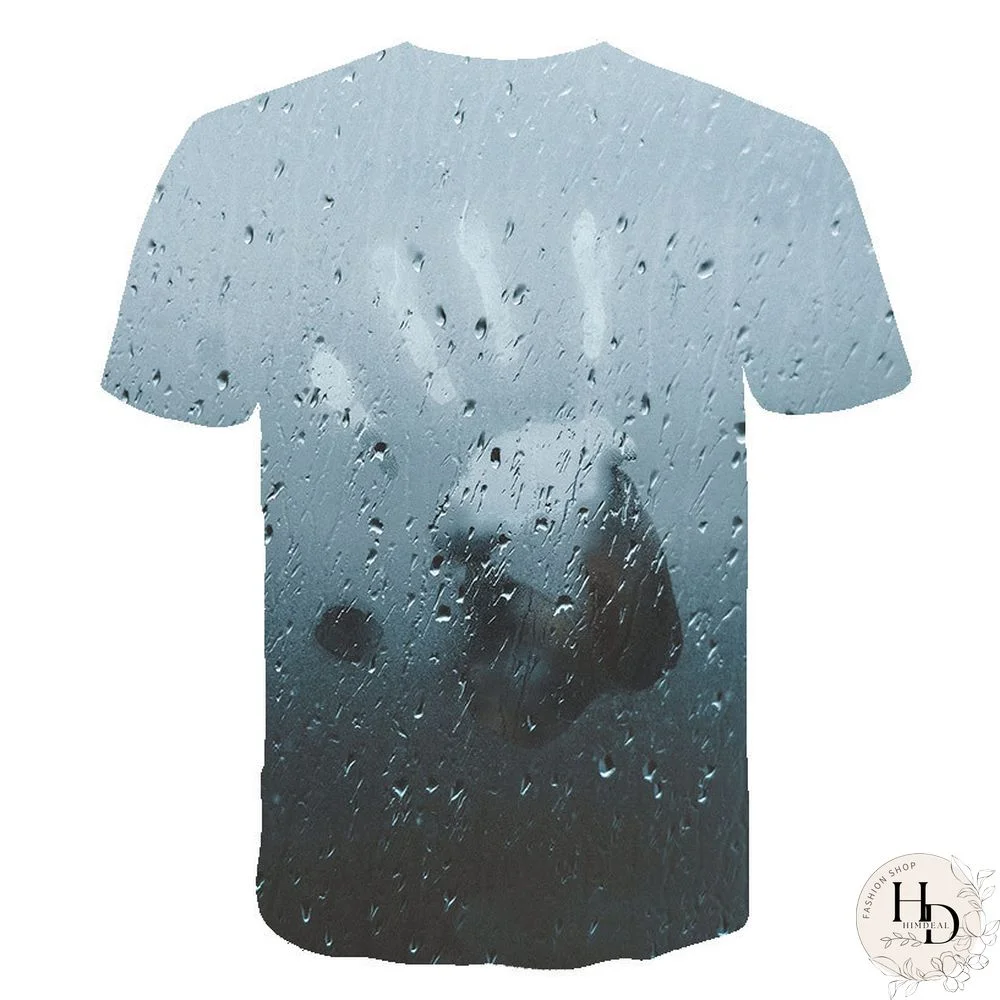 Summer Streetwear Scary Man Male 3D Print Creative Character Casual Shirt Plus Size Short Sleeve Tees Tops Clothing