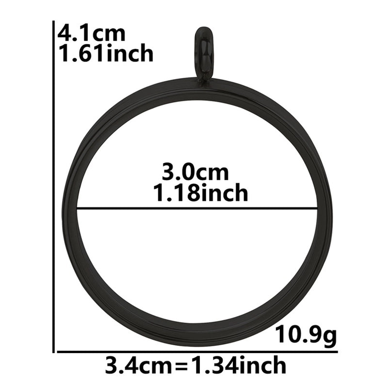 2 Pieces 304 Stainless Steel 18K Gold Plated Circle Solid Color Polished Pendant