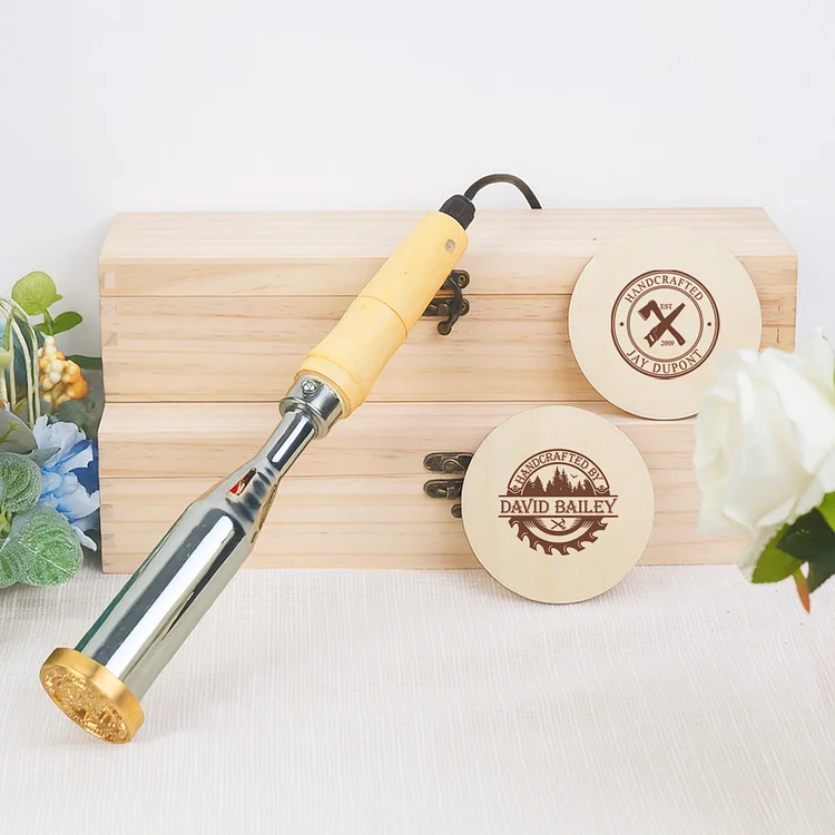 Personalized Wood branding iron, Custom Branding Iron with optional electric handle, Wood branding iron, Leather branding iron