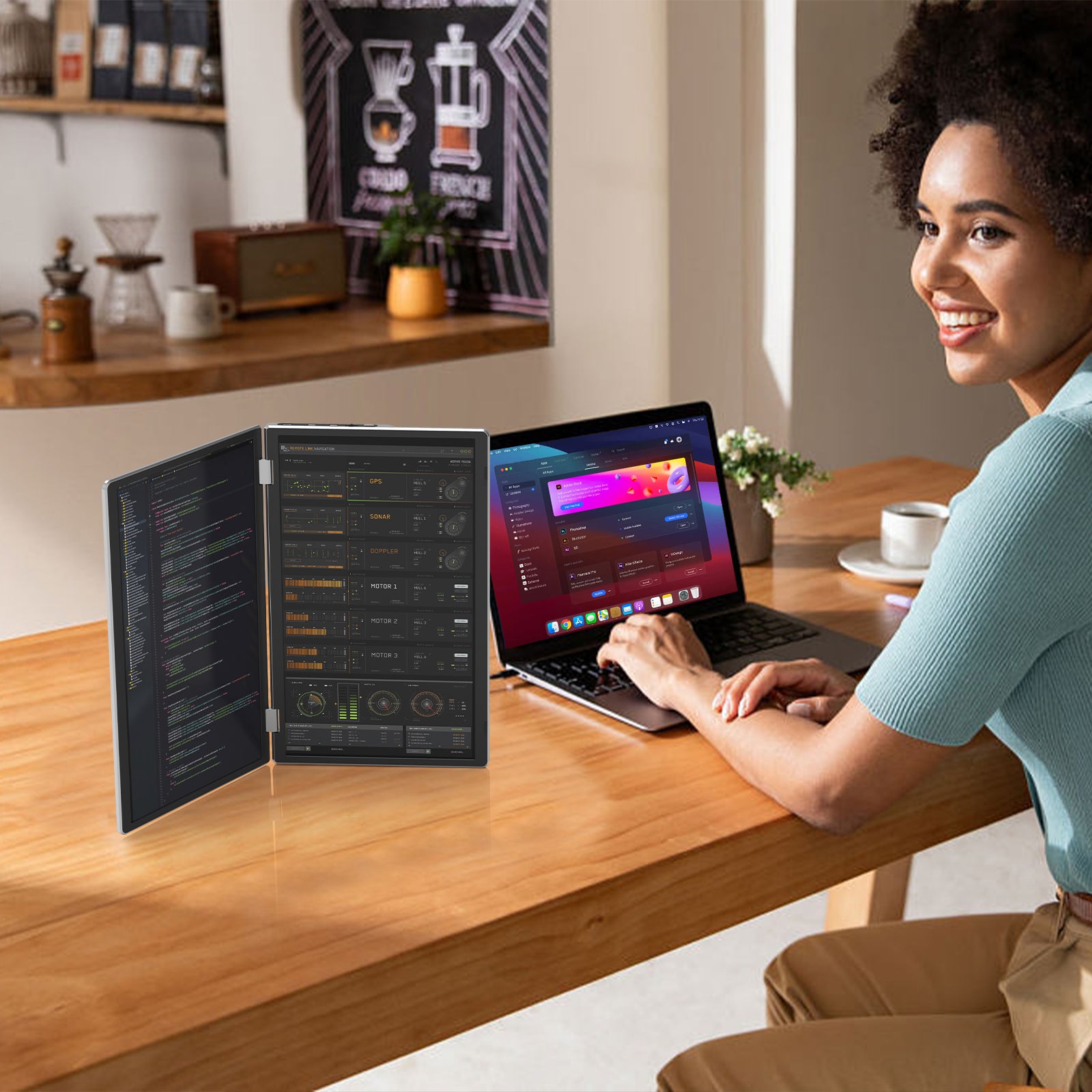 KEFEYA M2 Foldable Monitor Laptop Screen Extender, 15.6