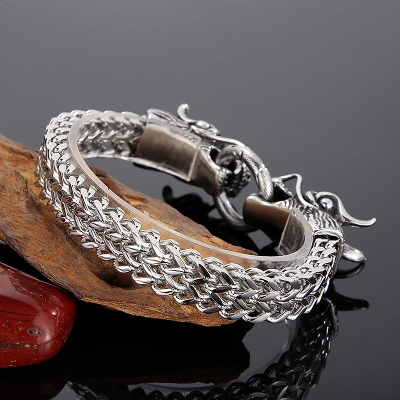 Hip-Hop Dragon 304 Stainless Steel 18K Gold Plated Men’s Bracelets