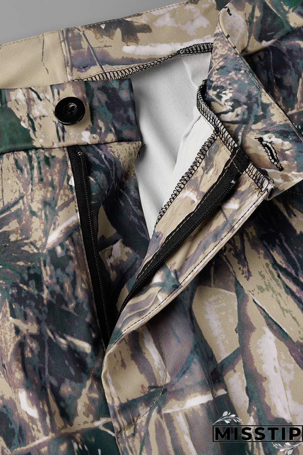 Multicolor Casual Print Patchwork Regular High Waist Conventional Full Print Trousers