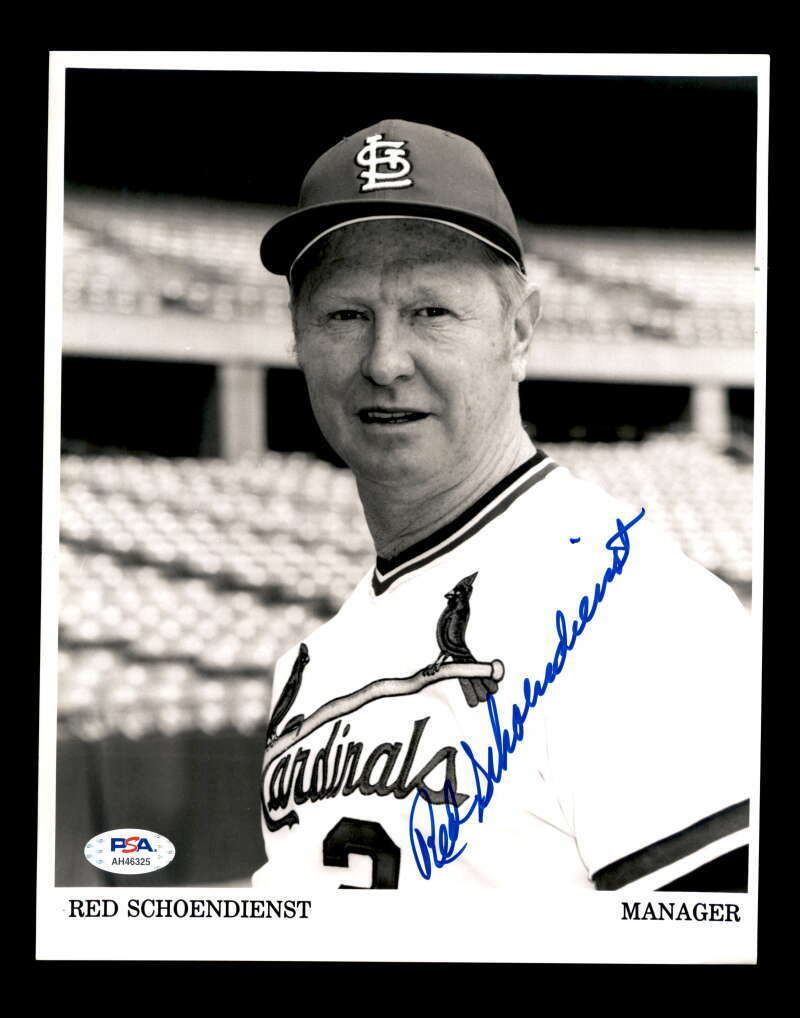 Red Schoendienst PSA DNA Coa Hand Signed 8x10 Photo Poster painting Autograph