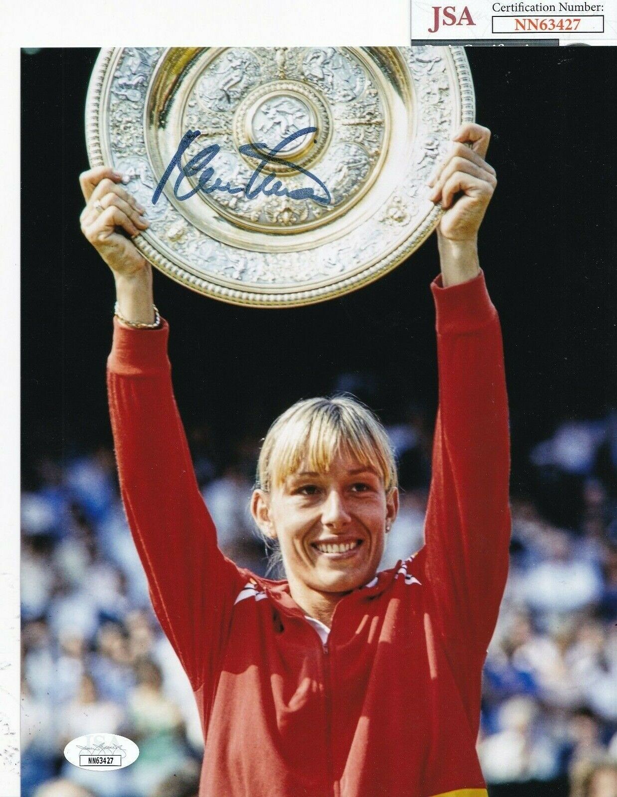 MARTINA NAVRATILOVA signed (TENNIS LEGEND) autographed 8X10 Photo Poster painting JSA NN63427