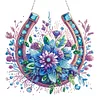 (US Local)Acrylic Special Shape Flowers Horseshoe 5D DIY Diamond Painting Dots Pendant