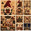 Christmas Series Wooden Framed DIY Pearl Painting Art Kits Decor 20x20cm