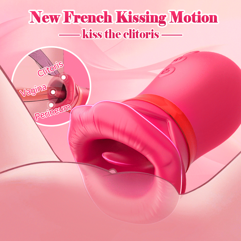 【 Valentine's Day Buy 1 Get 2 】 Rose Vibrating Penis Rings For Couples With 5-in-1 Big Mouth Rose Clit Sucker Toy & Thrusting Vibrator