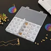 28 Lattices Transparent Container Diamond Painting Tool Accessories Storage Box